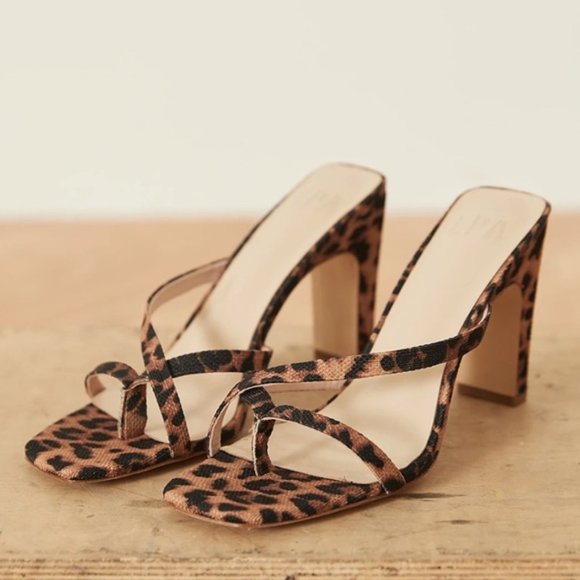 LPA Shoes - LPA Giana Leopard Heels Size 7
